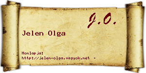 Jelen Olga névjegykártya