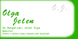 olga jelen business card